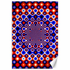 Digital Art Background Red Blue Canvas 12  X 18  by Sapixe