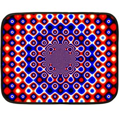 Digital Art Background Red Blue Fleece Blanket (mini) by Sapixe