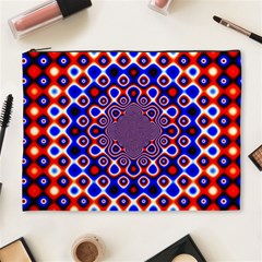 Digital Art Background Red Blue Cosmetic Bag (xl)