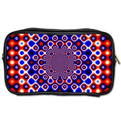 Digital Art Background Red Blue Toiletries Bag (two Sides) by Sapixe