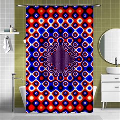 Digital Art Background Red Blue Shower Curtain 48  X 72  (small)  by Sapixe