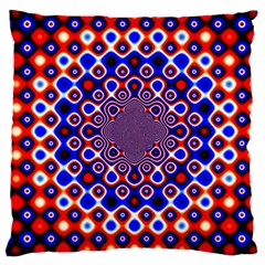 Digital Art Background Red Blue Large Cushion Case (two Sides) by Sapixe