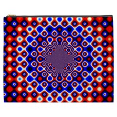 Digital Art Background Red Blue Cosmetic Bag (xxxl) by Sapixe