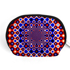 Digital Art Background Red Blue Accessory Pouch (medium) by Sapixe