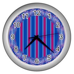 Digital Art Art Artwork Abstract Wall Clock (silver) by Sapixe