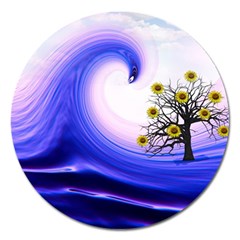 Composing Nature Background Graphic Magnet 5  (round) by Sapixe