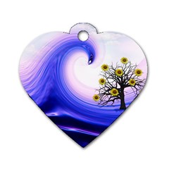 Composing Nature Background Graphic Dog Tag Heart (two Sides) by Sapixe