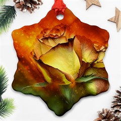 Rose Flower Petal Floral Love Ornament (snowflake) by Sapixe