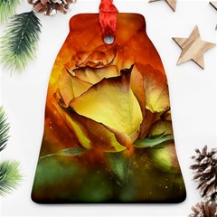 Rose Flower Petal Floral Love Bell Ornament (two Sides) by Sapixe