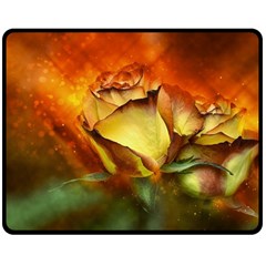 Rose Flower Petal Floral Love Double Sided Fleece Blanket (medium)  by Sapixe