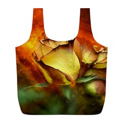 Rose Flower Petal Floral Love Full Print Recycle Bag (l) by Sapixe