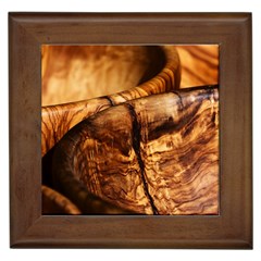 Olive Wood Wood Grain Structure Framed Tiles by Sapixe