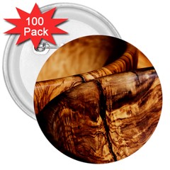 Olive Wood Wood Grain Structure 3  Buttons (100 Pack)  by Sapixe