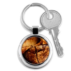 Olive Wood Wood Grain Structure Key Chains (round)  by Sapixe