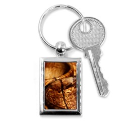 Olive Wood Wood Grain Structure Key Chains (rectangle)  by Sapixe