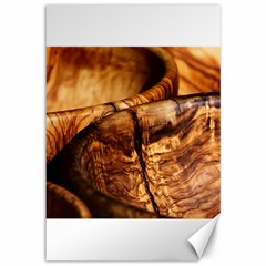 Olive Wood Wood Grain Structure Canvas 12  X 18  by Sapixe