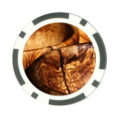 Olive Wood Wood Grain Structure Poker Chip Card Guard by Sapixe