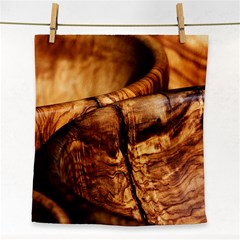 Olive Wood Wood Grain Structure Face Towel by Sapixe