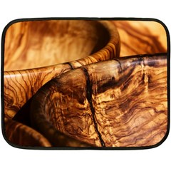 Olive Wood Wood Grain Structure Double Sided Fleece Blanket (mini)  by Sapixe