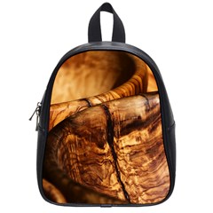 Olive Wood Wood Grain Structure School Bag (small) by Sapixe