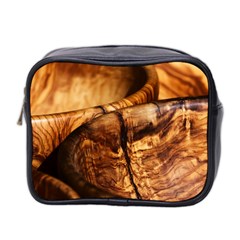 Olive Wood Wood Grain Structure Mini Toiletries Bag (two Sides) by Sapixe