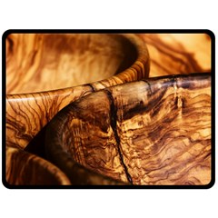 Olive Wood Wood Grain Structure Fleece Blanket (large)  by Sapixe