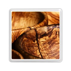 Olive Wood Wood Grain Structure Memory Card Reader (square)