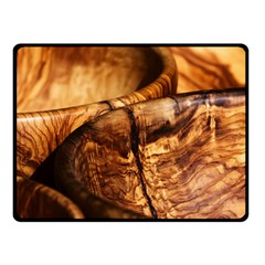 Olive Wood Wood Grain Structure Double Sided Fleece Blanket (small)  by Sapixe