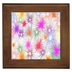 Star Dab Farbkleckse Leaf Flower Framed Tiles by Sapixe