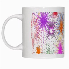 Star Dab Farbkleckse Leaf Flower White Mugs by Sapixe