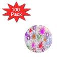 Star Dab Farbkleckse Leaf Flower 1  Mini Magnets (100 pack)  Front