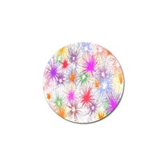 Star Dab Farbkleckse Leaf Flower Golf Ball Marker by Sapixe