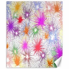 Star Dab Farbkleckse Leaf Flower Canvas 8  X 10  by Sapixe