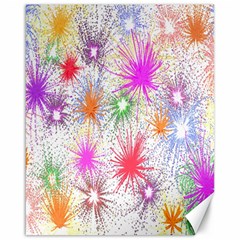 Star Dab Farbkleckse Leaf Flower Canvas 16  X 20  by Sapixe