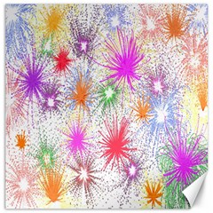 Star Dab Farbkleckse Leaf Flower Canvas 20  X 20  by Sapixe