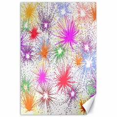 Star Dab Farbkleckse Leaf Flower Canvas 24  X 36  by Sapixe