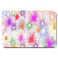 Star Dab Farbkleckse Leaf Flower Large Doormat  by Sapixe