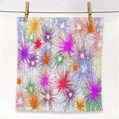 Star Dab Farbkleckse Leaf Flower Face Towel by Sapixe