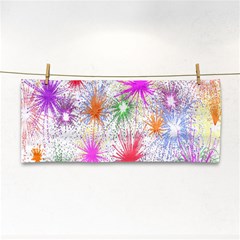 Star Dab Farbkleckse Leaf Flower Hand Towel by Sapixe