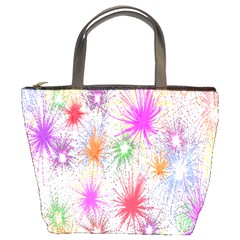 Star Dab Farbkleckse Leaf Flower Bucket Bag by Sapixe