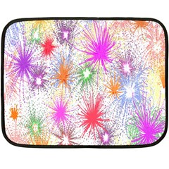 Star Dab Farbkleckse Leaf Flower Fleece Blanket (mini) by Sapixe