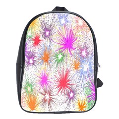 Star Dab Farbkleckse Leaf Flower School Bag (large) by Sapixe