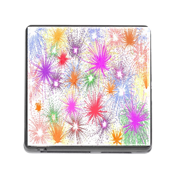 Star Dab Farbkleckse Leaf Flower Memory Card Reader (Square 5 Slot)