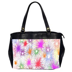 Star Dab Farbkleckse Leaf Flower Oversize Office Handbag (2 Sides) by Sapixe