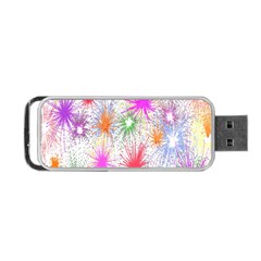 Star Dab Farbkleckse Leaf Flower Portable Usb Flash (two Sides) by Sapixe