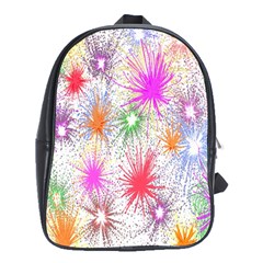 Star Dab Farbkleckse Leaf Flower School Bag (xl) by Sapixe