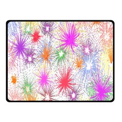 Star Dab Farbkleckse Leaf Flower Double Sided Fleece Blanket (small)  by Sapixe