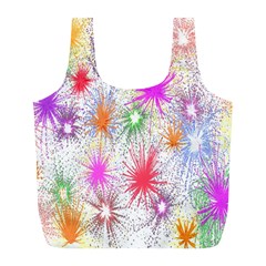 Star Dab Farbkleckse Leaf Flower Full Print Recycle Bag (l) by Sapixe