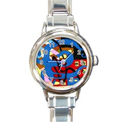 Creativeness Art Illustration Round Italian Charm Watch by Sapixe