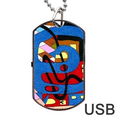 Creativeness Art Illustration Dog Tag Usb Flash (one Side) by Sapixe